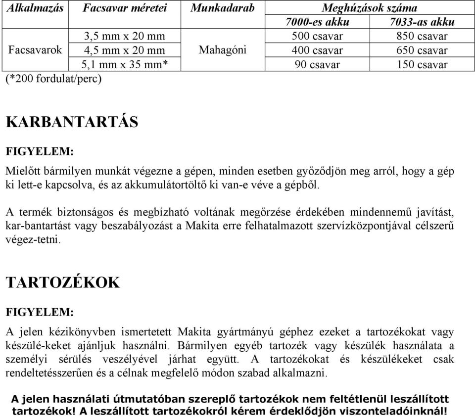 a gépből. A termék biztonságos és megbízható voltának megőrzése érdekében mindennemű javítást, kar-bantartást vagy beszabályozást a Makita erre felhatalmazott szervízközpontjával célszerű végez-tetni.