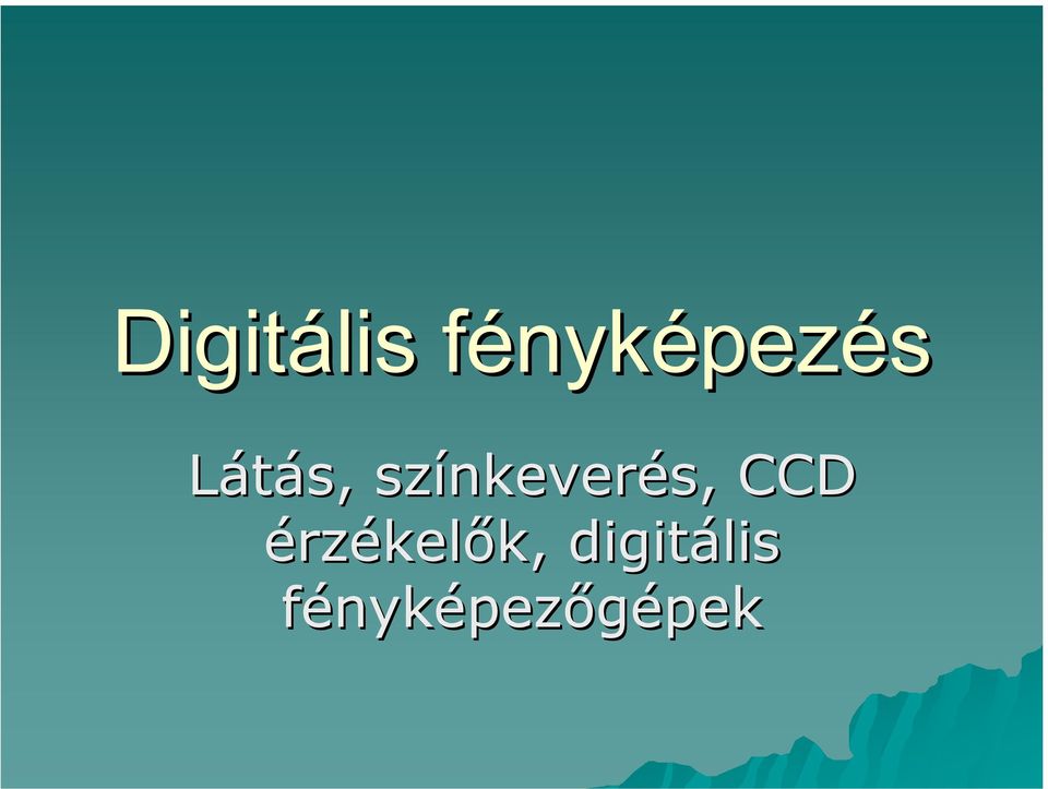 színkeverés, CCD