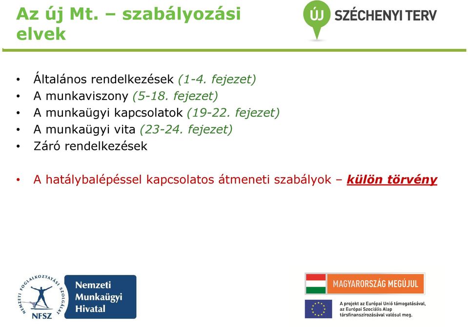 fejezet) A munkaügyi kapcsolatok (19-22.