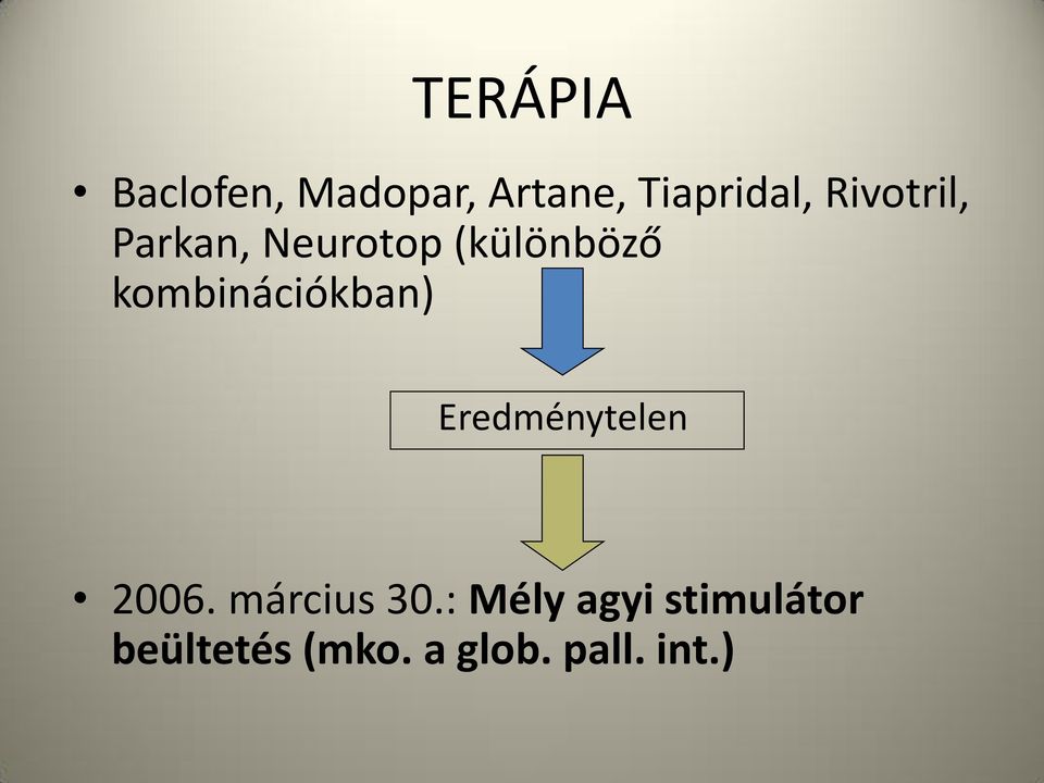 kombinációkban) Eredménytelen 2006. március 30.