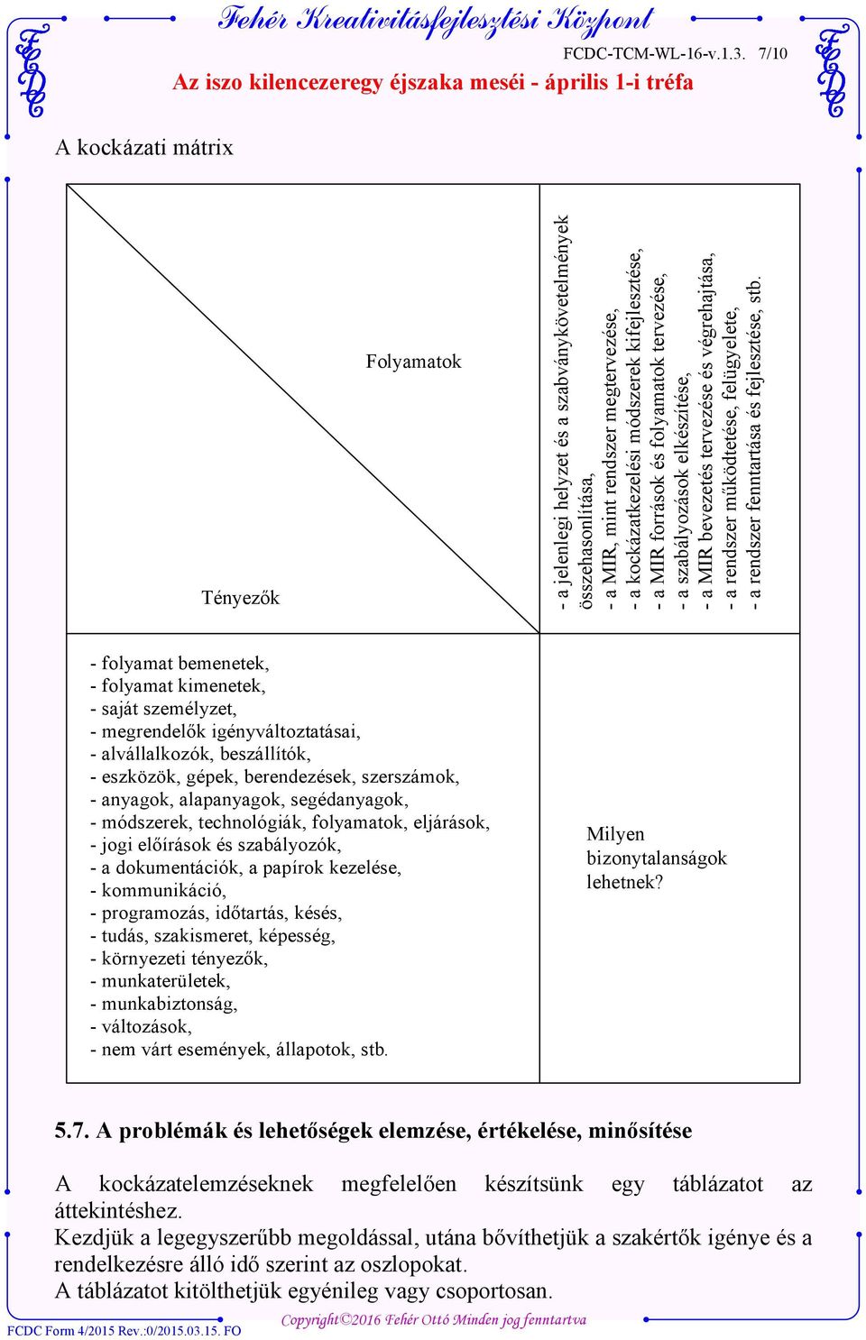 MIR források és folyamatok tervezése, - a szabályozások elkészítése, - a MIR bevezetés tervezése és végrehajtása, - a rendszer működtetése, felügyelete, - a rendszer fenntartása és fejlesztése, stb.