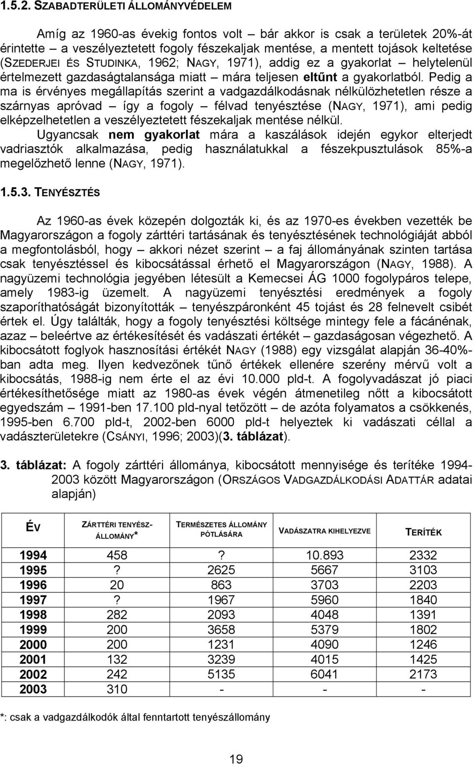 ÉS STUDINKA, 1962; NAGY, 1971), addig ez a gyakorlat helytelenül értelmezett gazdaságtalansága miatt mára teljesen eltűnt a gyakorlatból.