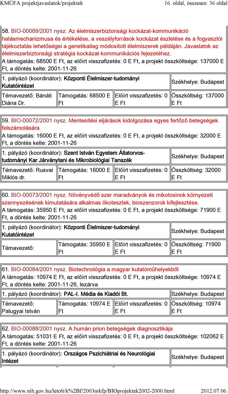 példáján. Javaslatok az élelmiszerbiztonsági stratégia kockázat-kommunikációs fejezetéhez.