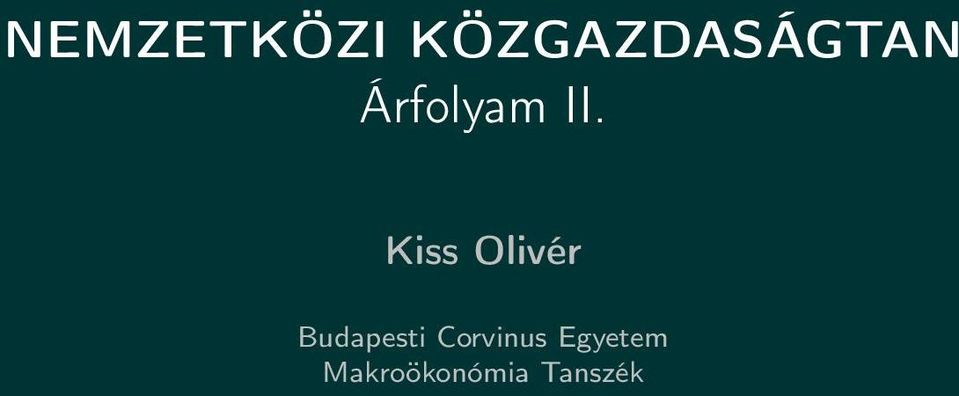 II. Kiss Olivér