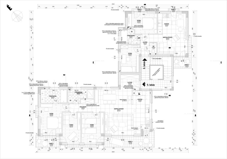 elvezetés 15/15 cm falazott padka, gépészeti elhúzás részére ÜRŐ 4,6 m 2 LŐTR 3,4 m 2 1,4 m 2 NPPLI-TKZŐ 18,4 m 2 1 1 esővíz elvezetés 9,5 m 2 4 esővíz elvezetés LŐTR 5,2 m 2 5.