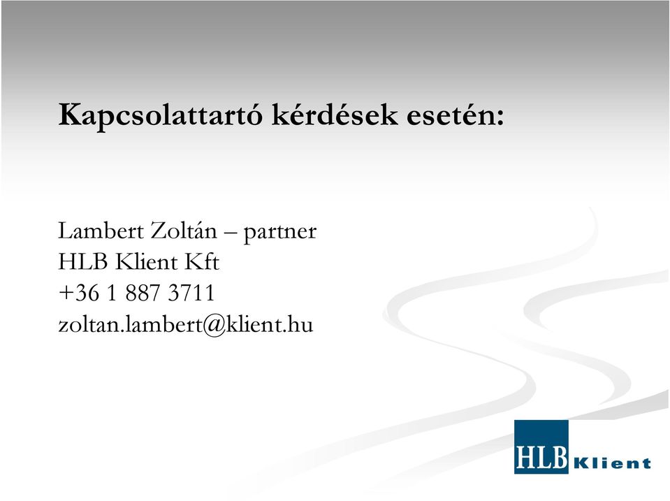 partner HLB Klient Kft +36