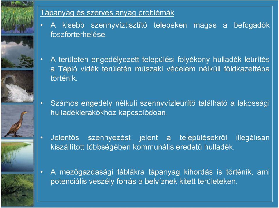 Számos engedély nélküli szennyvízleürítő található a lakossági hulladéklerakókhoz kapcsolódóan.