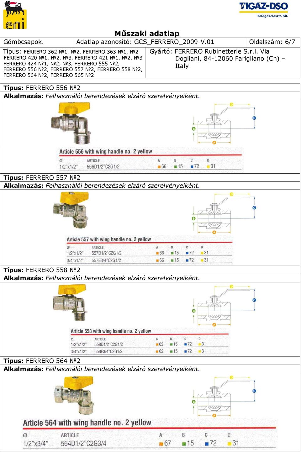 01 Oldalszám: 6/7 Típus: FERRERO 556