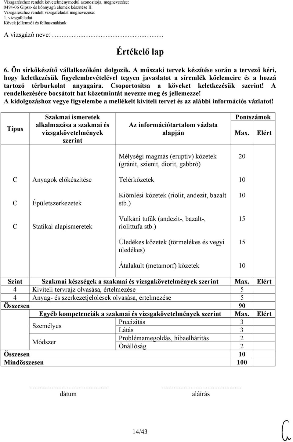 soportosítsa a köveket keletkezésük szerint! A rendelkezésére bocsátott hat kőzetmintát nevezze meg és jellemezze!