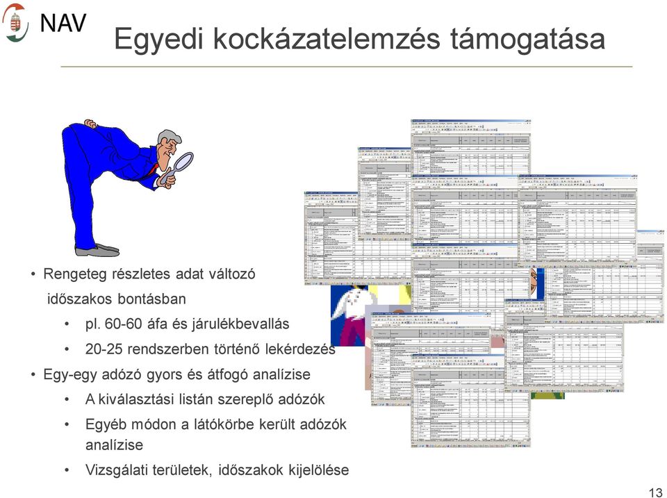 60-60 áfa és járulékbevallás 20-25 rendszerben történő lekérdezés Egy-egy adózó