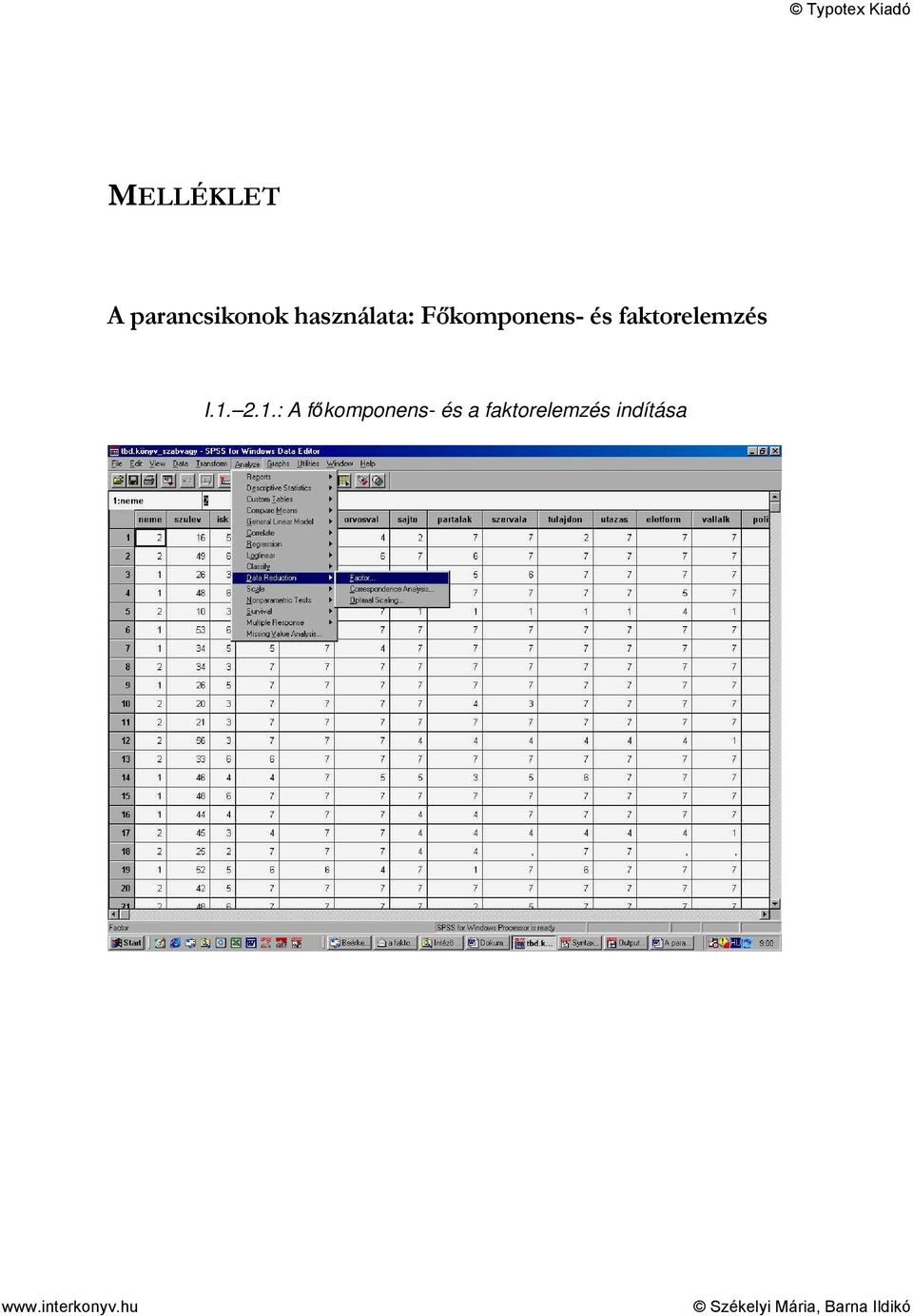 faktorelemzés I.1.
