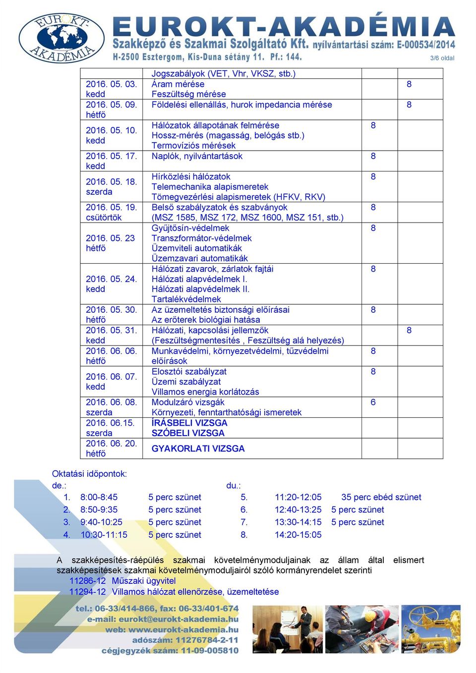 ) Termovíziós mérések Naplók, nyilvántartások Hírközlési hálózatok Telemechanika alapismeretek Tömegvezérlési alapismeretek (HFKV, RKV) Belső szabályzatok és szabványok (MSZ 155, MSZ 172, MSZ 1600,