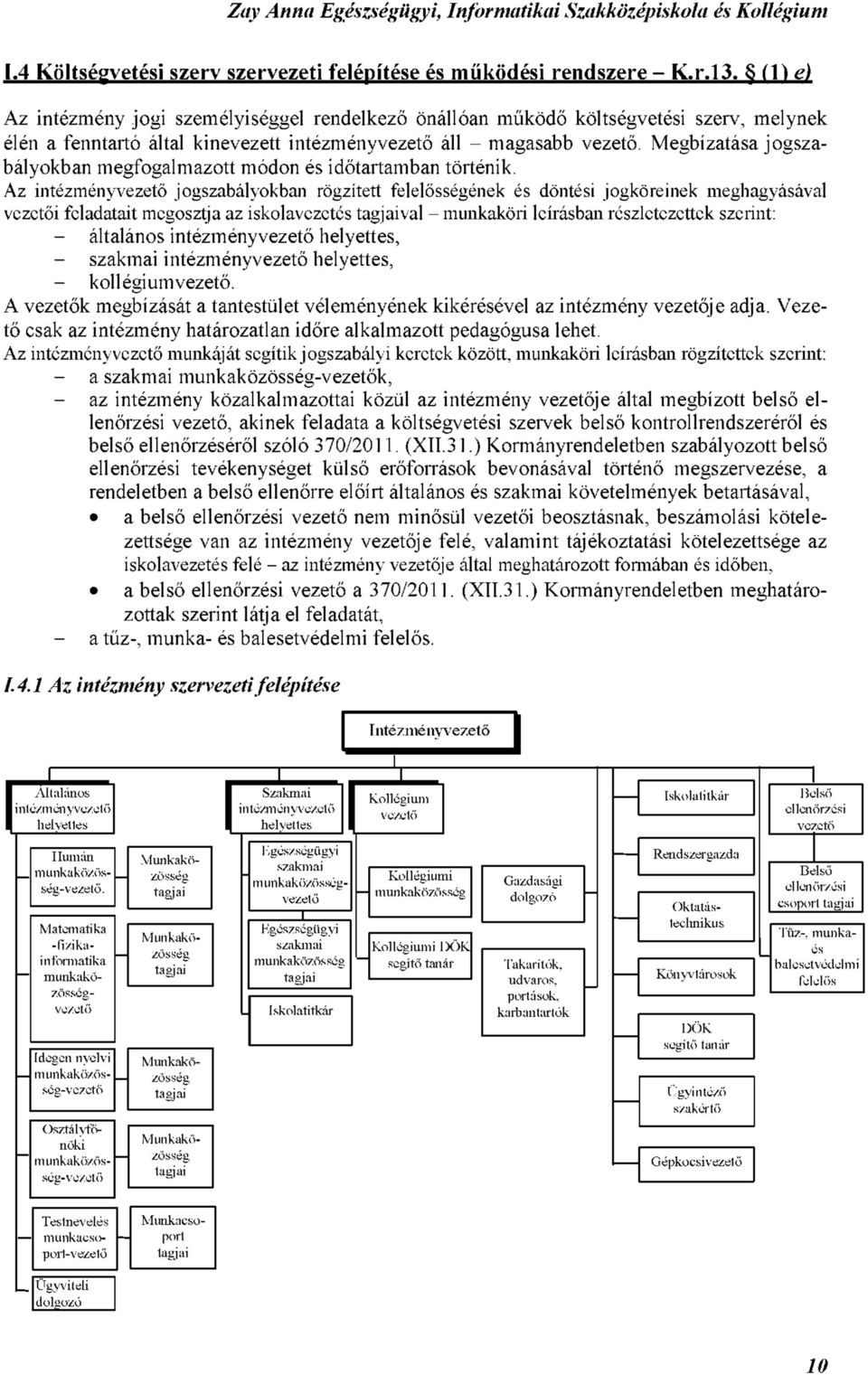 Megbízatása jogszabályokban megfogalmazott módon és időtartamban történik.