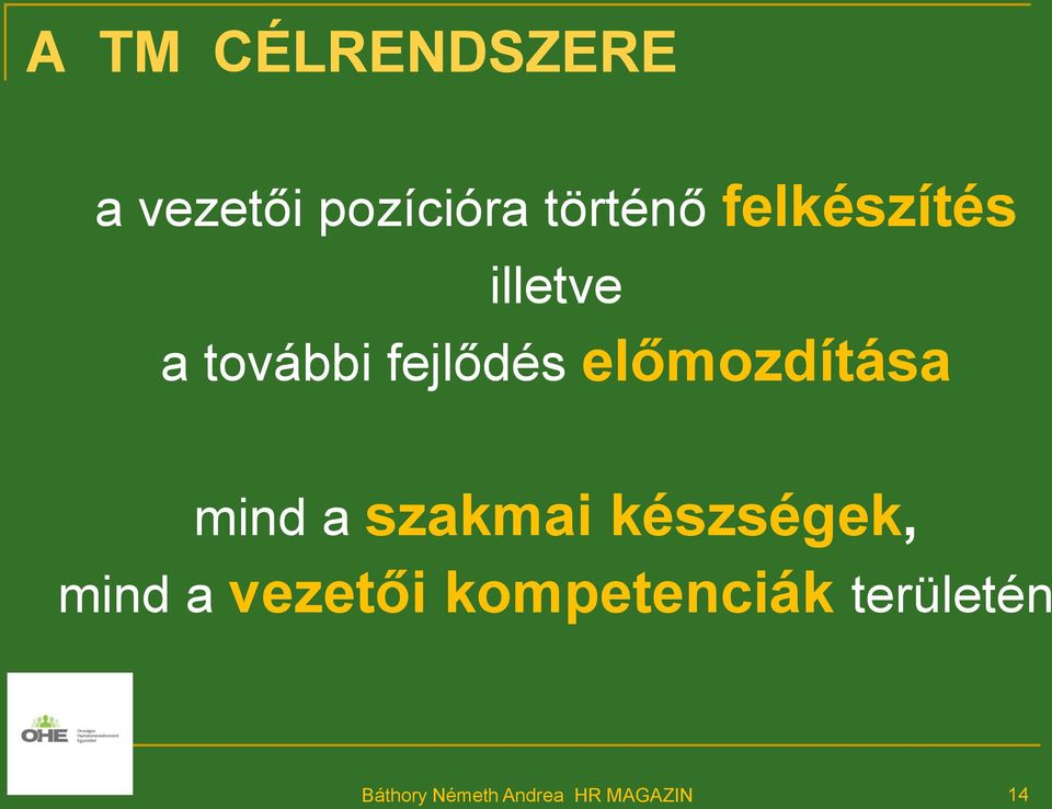 előmozdítása mind a szakmai készségek, mind a