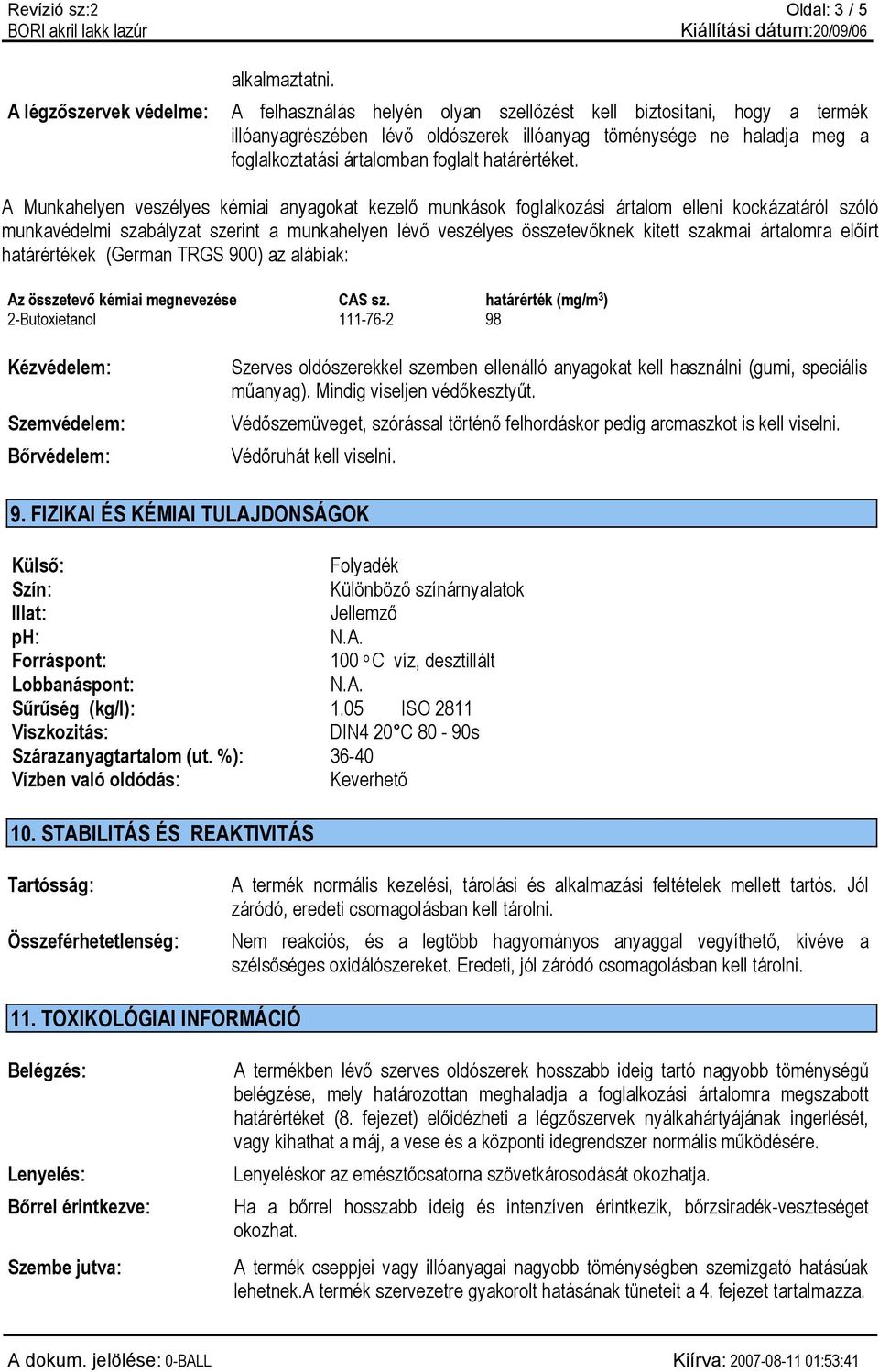foglalt határértéket.
