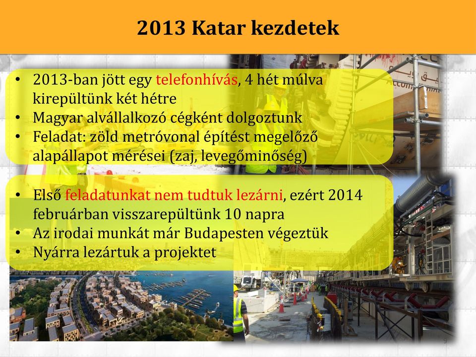 alapállapot mérései (zaj, levegőminőség) Első feladatunkat nem tudtuk lezárni, ezért 2014