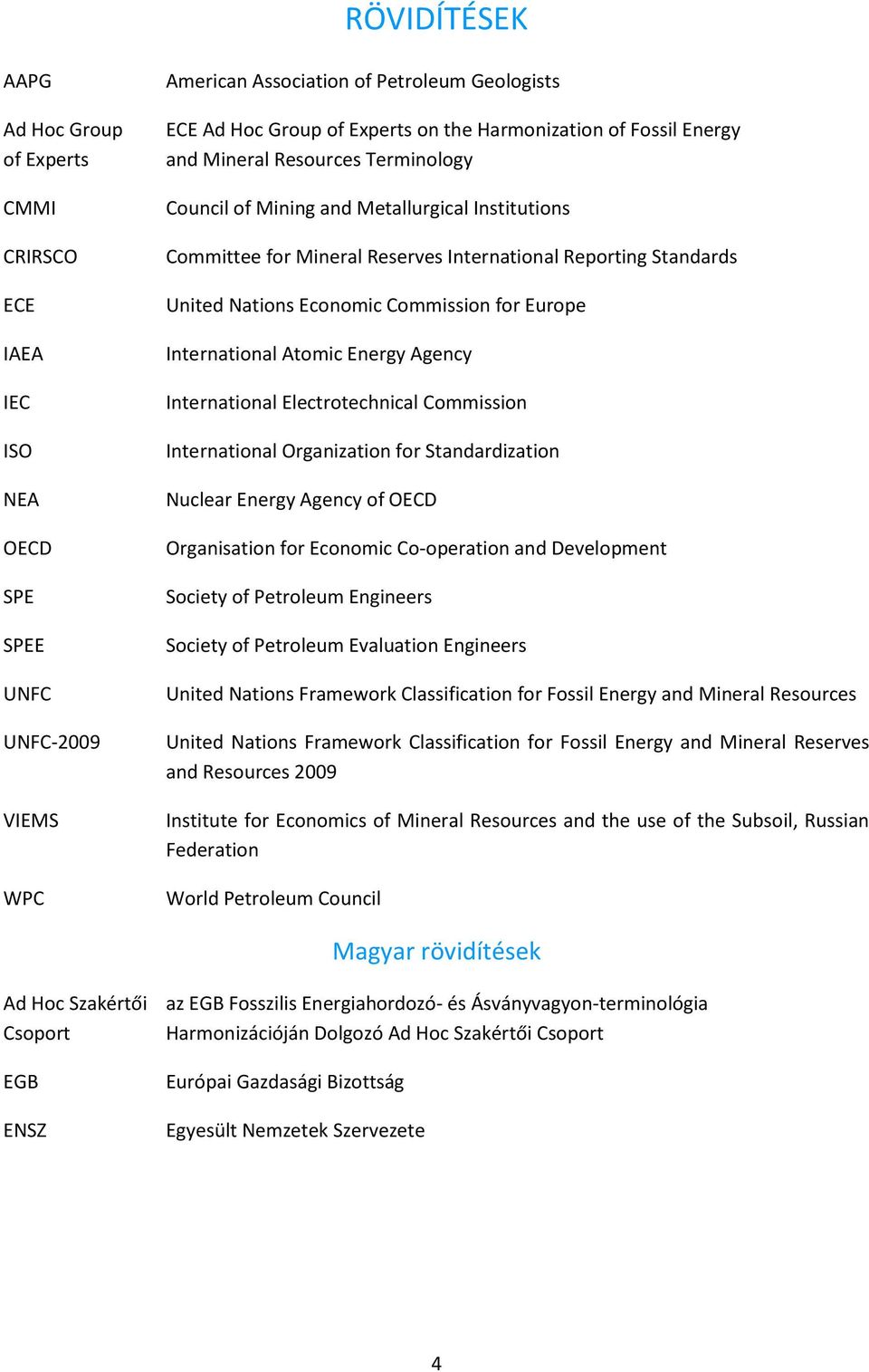 Economic Commission for Europe International Atomic Energy Agency International Electrotechnical Commission International Organization for Standardization Nuclear Energy Agency of OECD Organisation