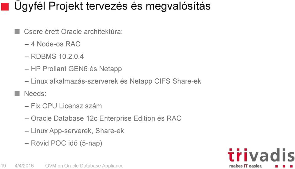 2.0.4 HP Proliant GEN6 és Netapp Linux alkalmazás-szerverek és Netapp CIFS