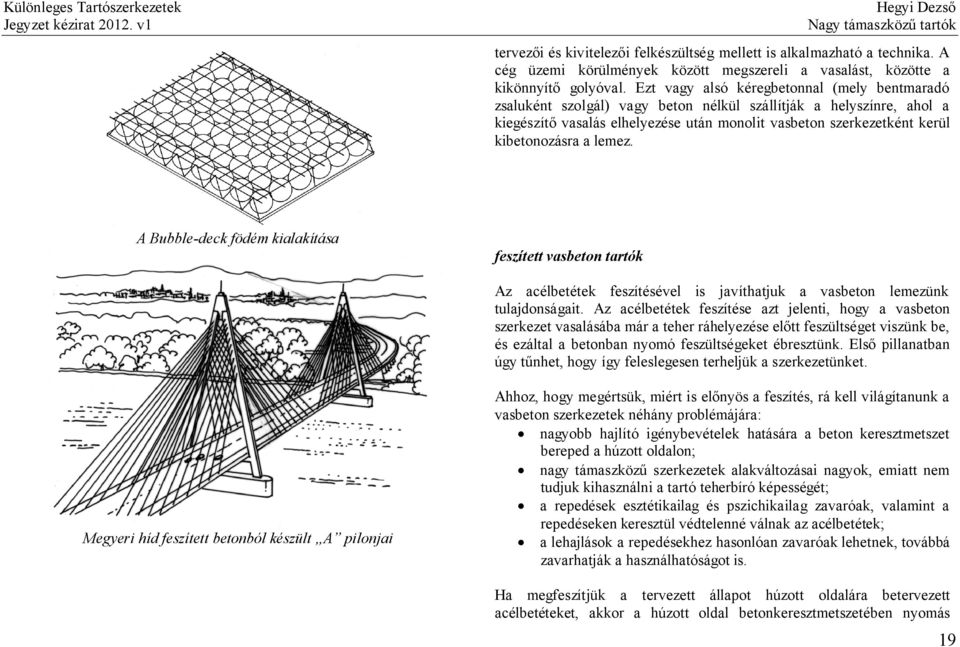 kibetonozásra a lemez. A Bubble-deck födém kialakítása feszített vasbeton tartók Az acélbetétek feszítésével is javíthatjuk a vasbeton lemezünk tulajdonságait.