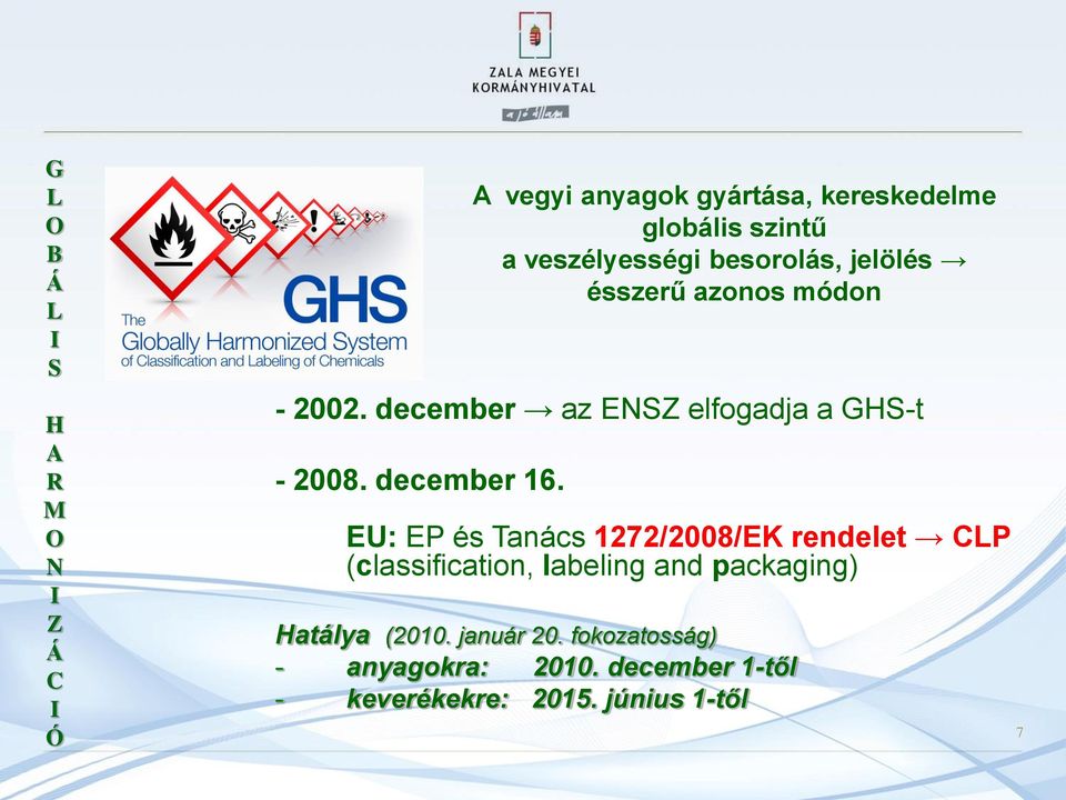 A vegyi anyagok gyártása, kereskedelme globális szintű a veszélyességi besorolás, jelölés ésszerű