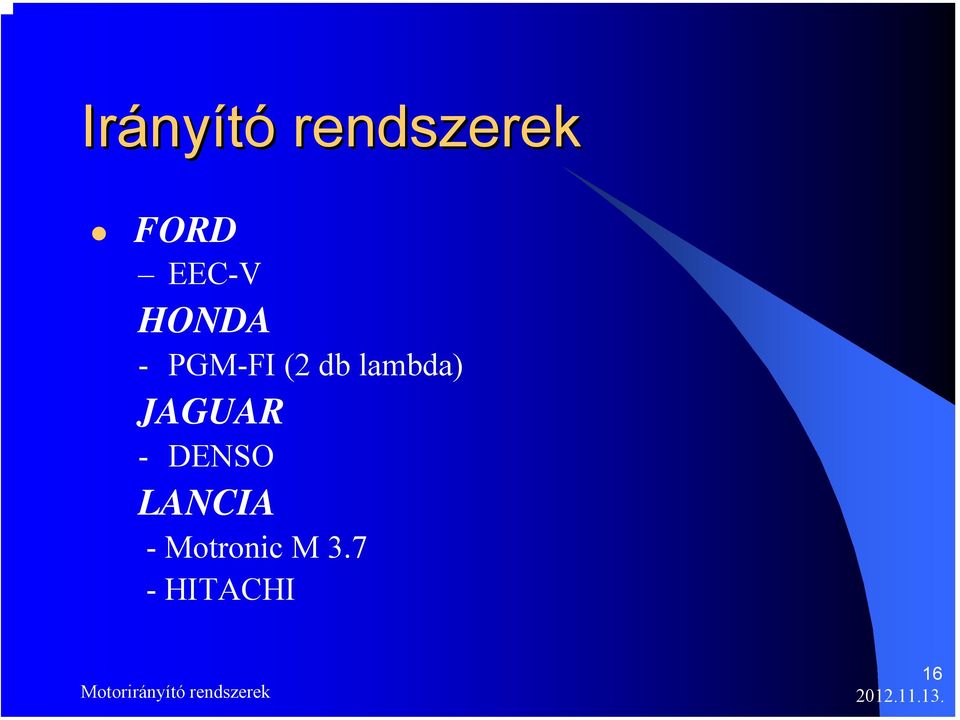 JAGUAR - DENSO LANCIA - Motronic M