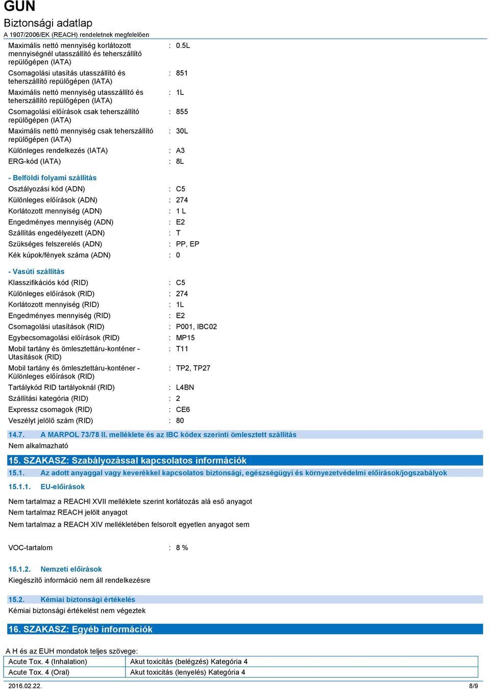 (IATA) ERG-kód (IATA) 0.