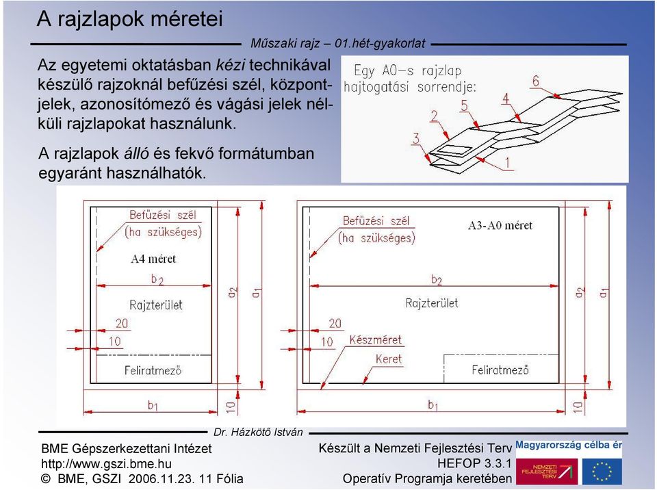 nélküli rajzlapokat használunk.