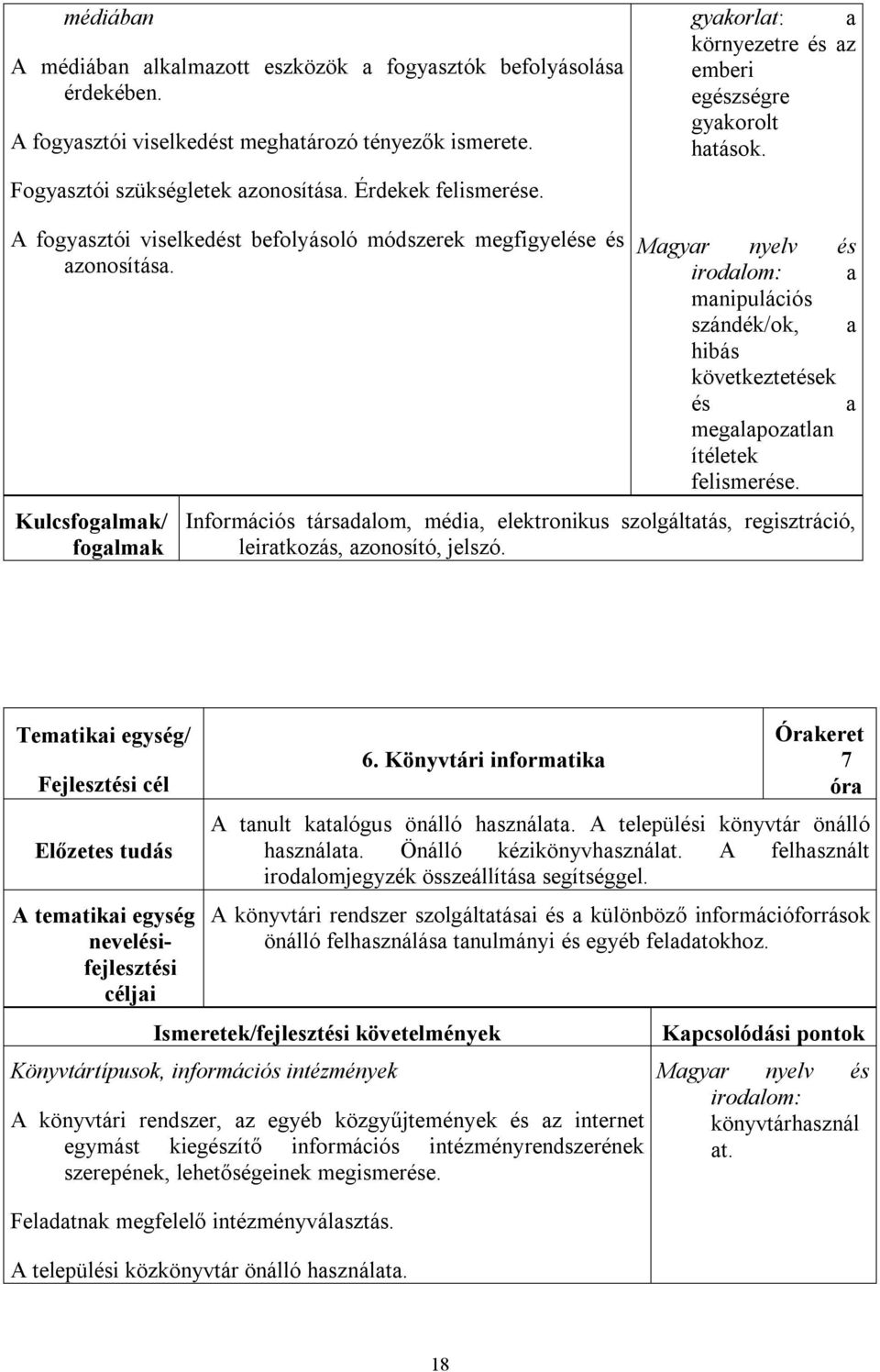 Kulcs/ irodalom: a manipulációs szándék/ok, a hibás következtetések és a megalapozatlan ítéletek felismerése.