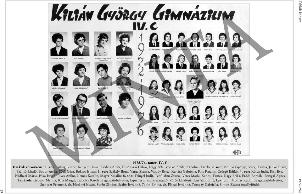 sor: Székely Ilona, Varga Zsuzsa, Várady Berta, Kertész Gabriella, Kiss Katalin, Csörgő Ildikó; 4.