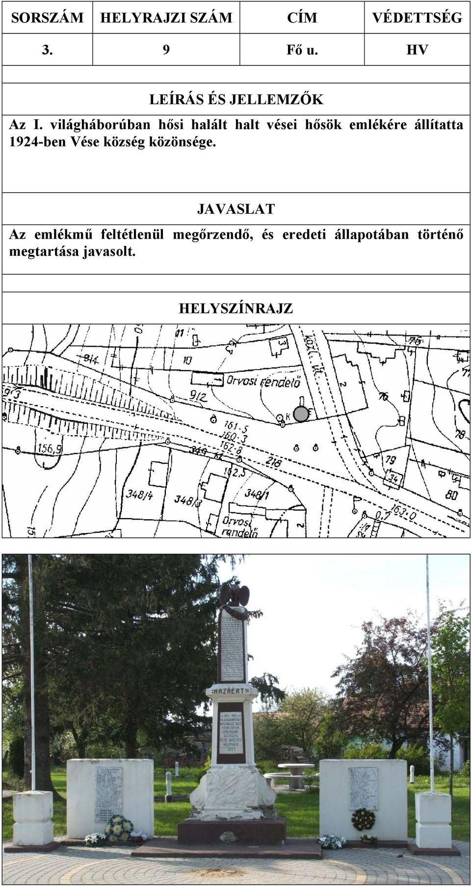 állítatta 1924-ben Vése község közönsége.