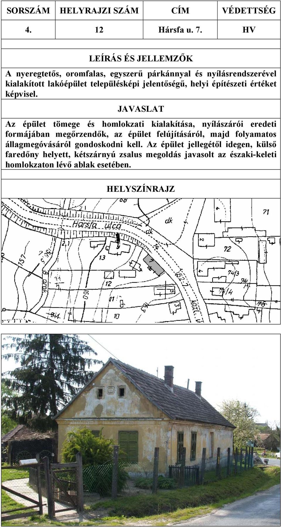 településképi jelentőségű, helyi építészeti értéket képvisel.