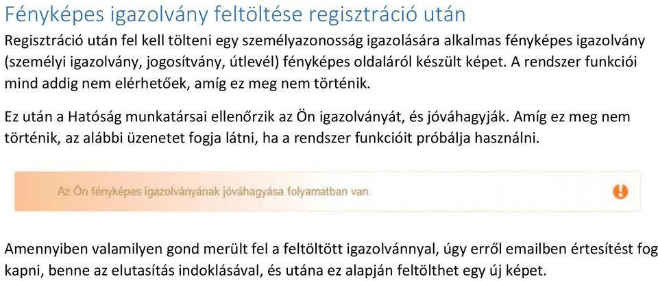 Ez után a Hatóság munkatársai ellenőrzik az Ön igazolványát, és jóváhagyják.