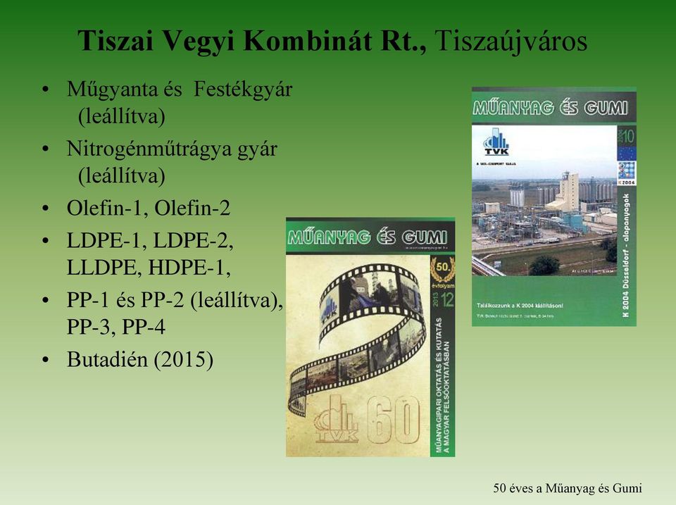Nitrogénműtrágya gyár (leállítva) Olefin-1, Olefin-2