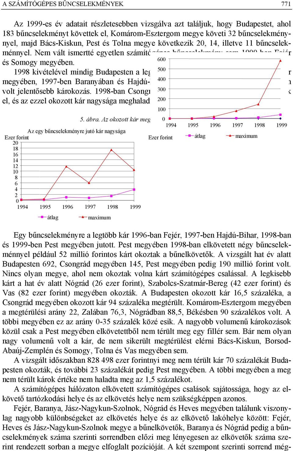 Nem vált ismertté egyetlen számítógépes bűncselekmény sem 1999-ben Fejér 600 és Somogy megyében.