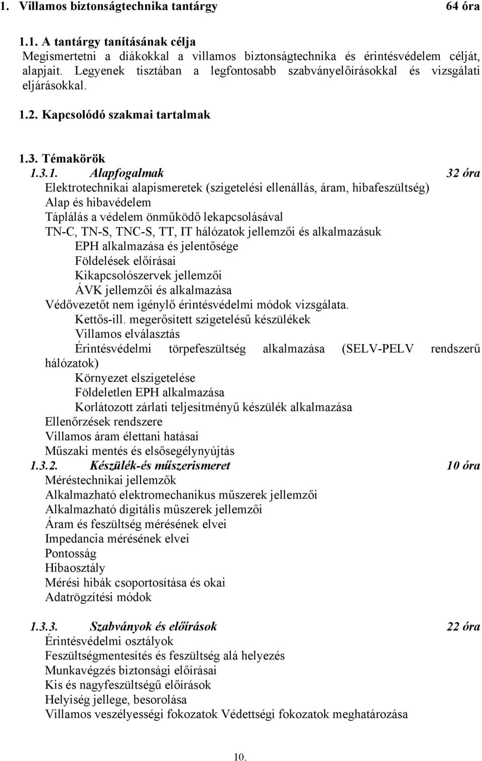 2. Kapcsolódó szakmai tartalmak 1.
