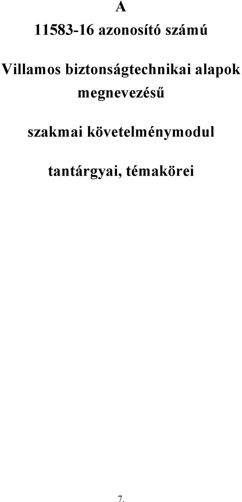 alapok megnevezésű szakmai