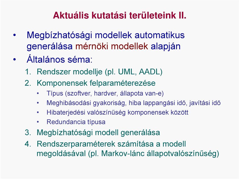 UML, AADL) 2.