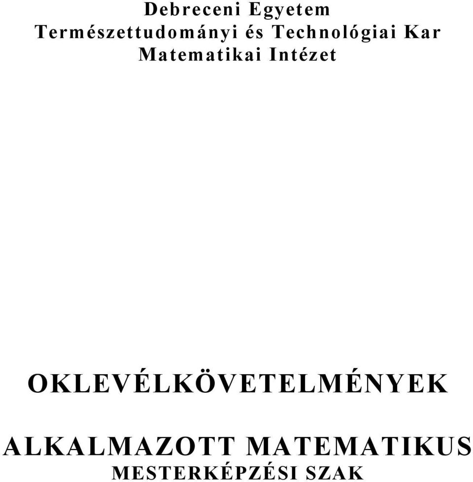 Kar Matematikai Intézet