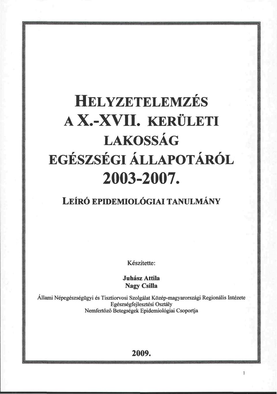 Népegészségügyi és Tisztiorvosi Szolgálat Közép-magyarországi Regionális