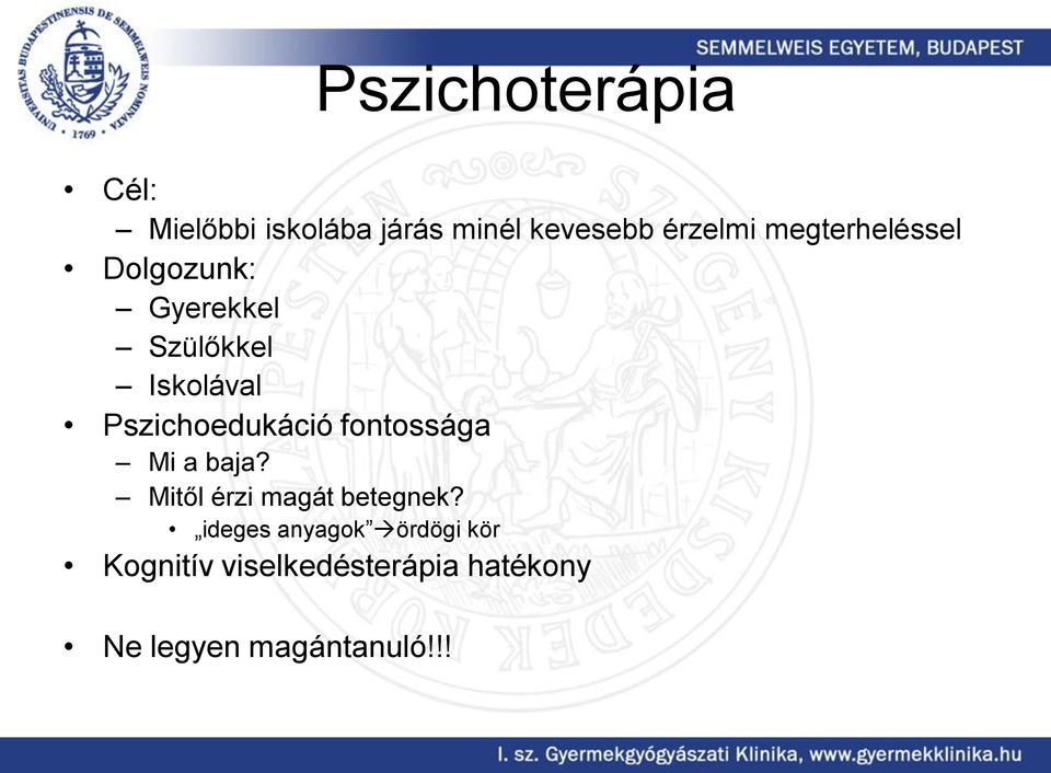 Pszichoedukáció fontossága Mi a baja? Mitől érzi magát betegnek?