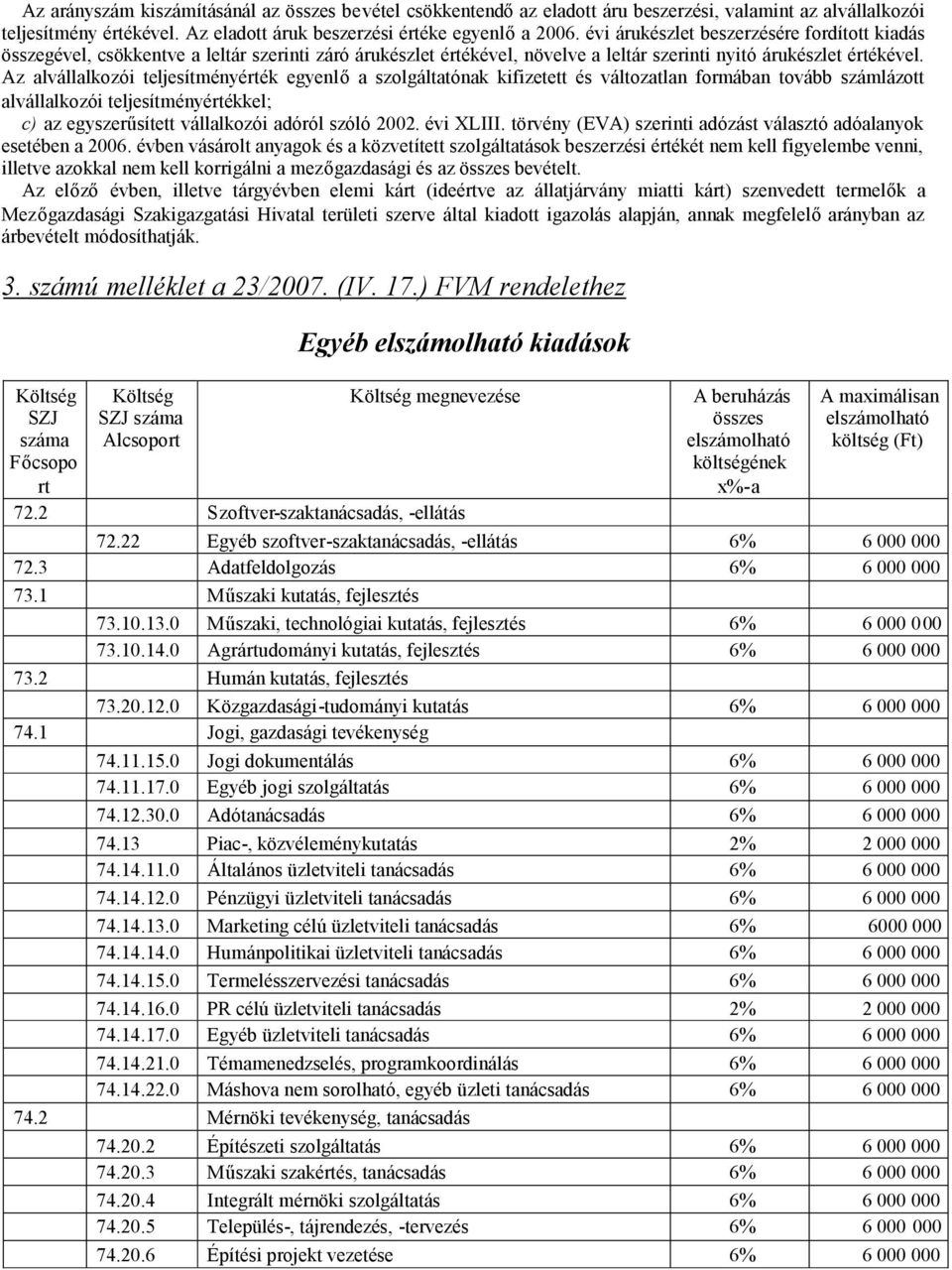 Az alvállalkozói teljesítményérték egyenlőa szolgáltatónak kifizetett és változatlan formában tovább számlázott alvállalkozói teljesítményértékkel; c) az egyszerűsített vállalkozói adóról szóló 2002.