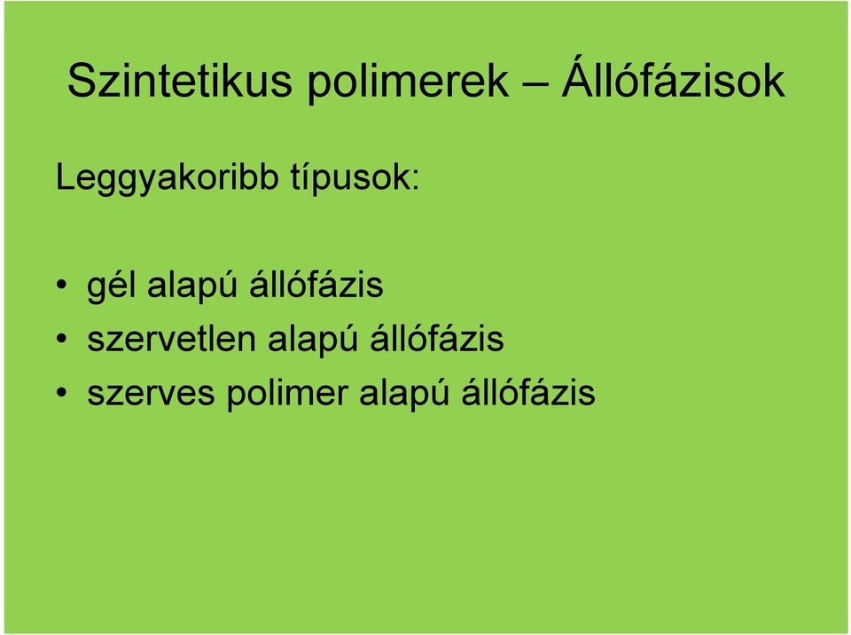 állófázis szervetlen alapú