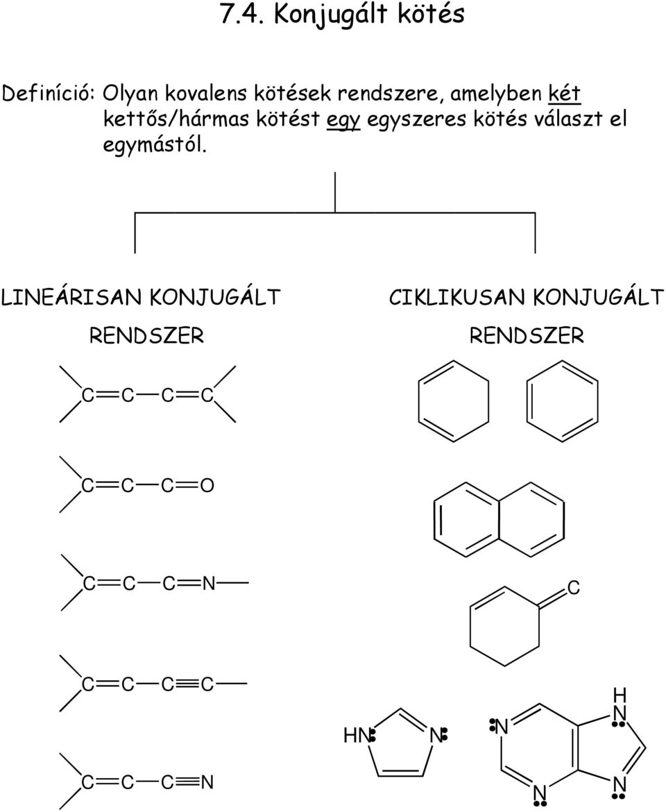 egyszeres kötés választ el egymástól.