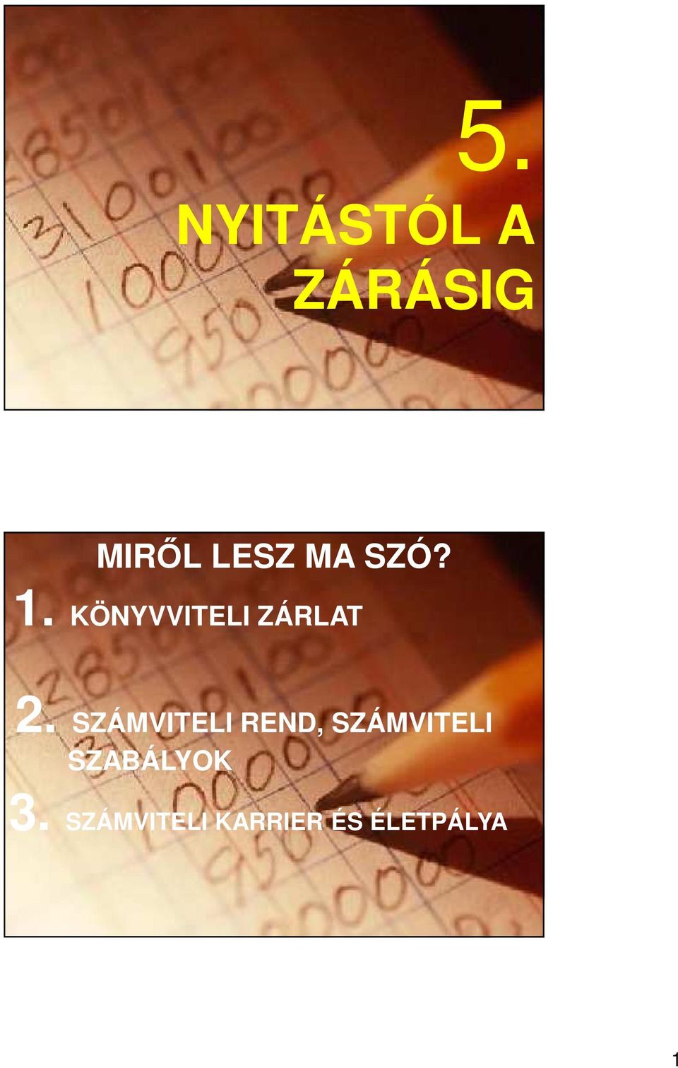 SZÁMVITELI REND, SZÁMVITELI