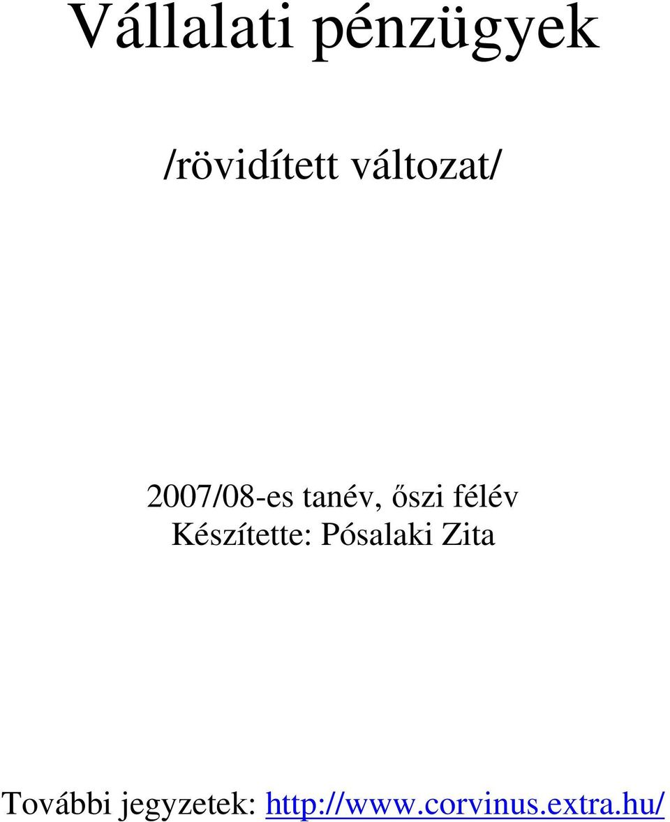 2007/08-es tanév, ıszi félév