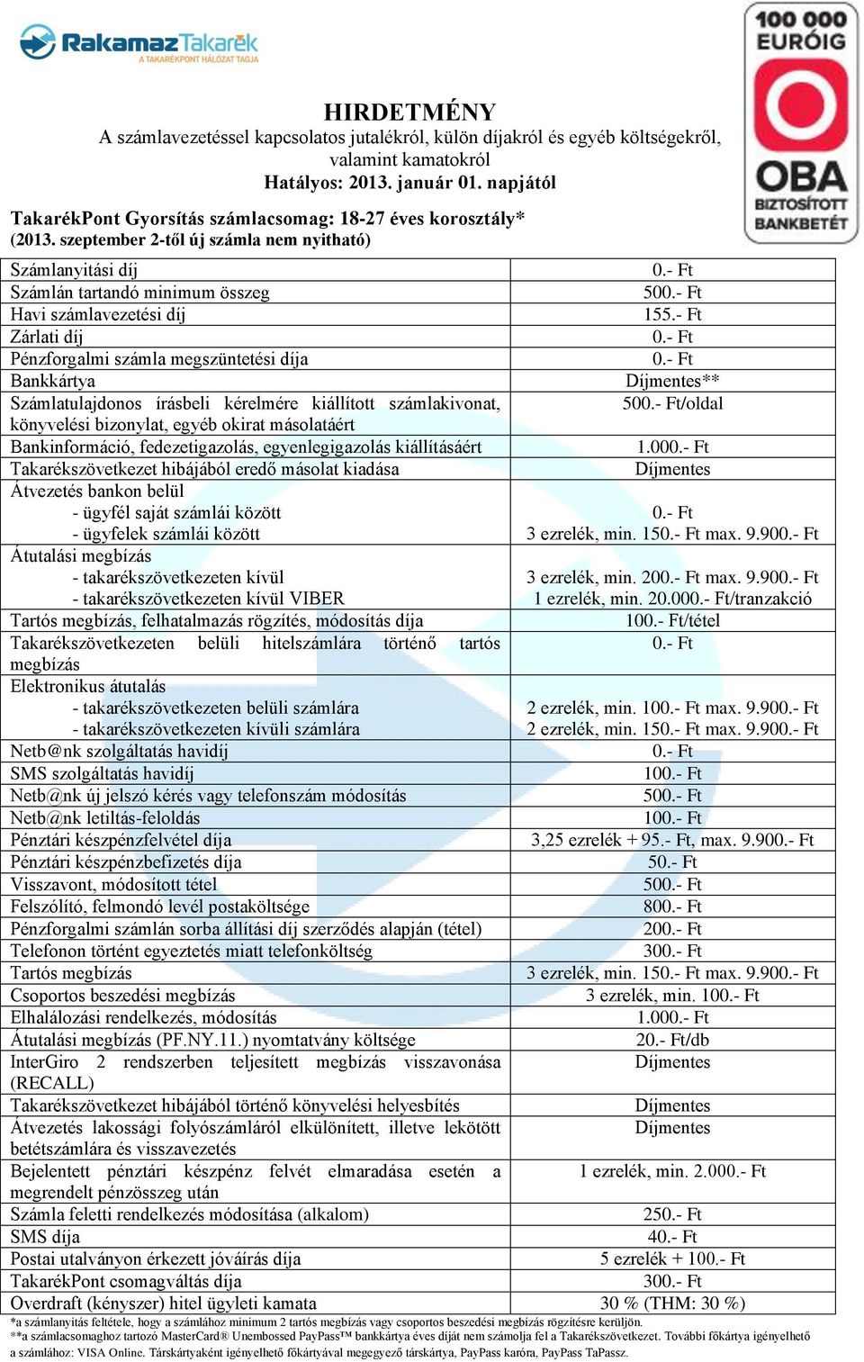 15 max. 9.90 3 ezrelék, min. 10 1.00 2/db 1 ezrelék, min. 2.00 25 4 5 ezrelék + 10 30 *a számlanyitás feltétele, hogy a számlához minimum 2 tartós vagy csoportos beszedési rögzítésre kerüljön.