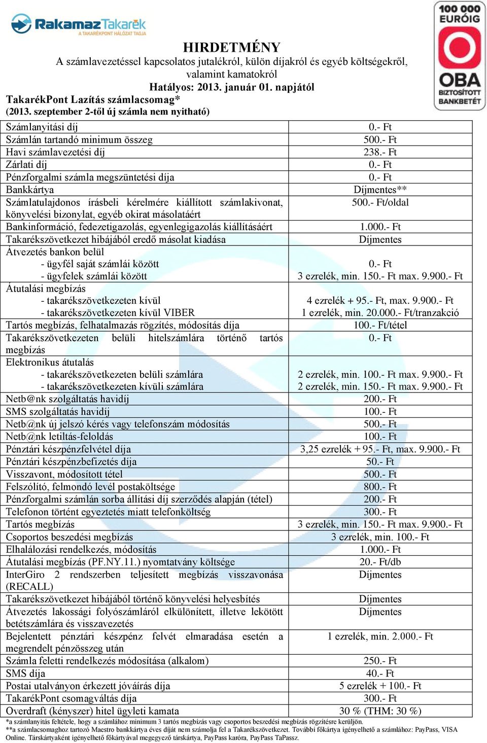 15 max. 9.90 3 ezrelék, min. 10 1.00 2/db 1 ezrelék, min. 2.00 25 4 5 ezrelék + 10 30 *a számlanyitás feltétele, hogy a számlához minimum 3 tartós vagy csoportos beszedési rögzítésre kerüljön.