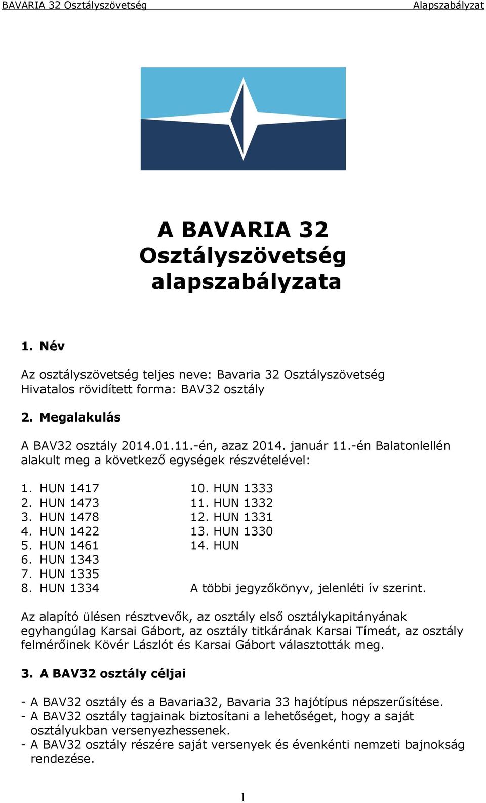 HUN 1461 14. HUN 6. HUN 1343 7. HUN 1335 8. HUN 1334 A többi jegyzőkönyv, jelenléti ív szerint.
