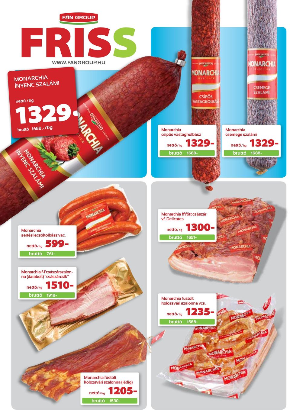 lecsókolbász vac. kg 599-761- Monarchia ff főtt császár vf.