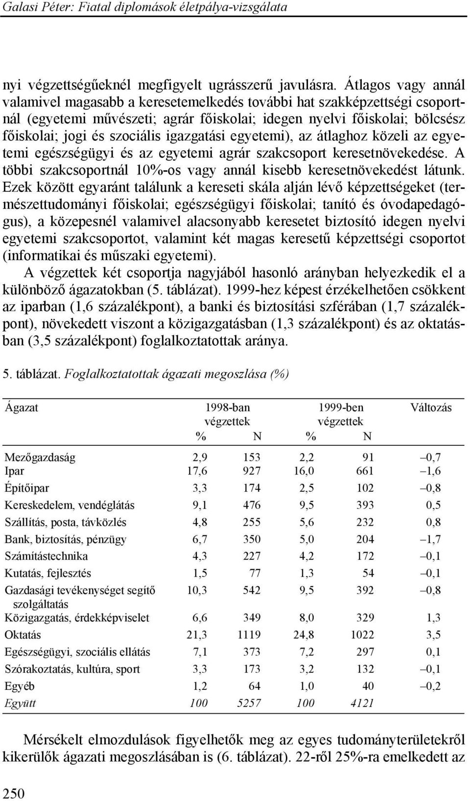 igazgatási egyetemi), az átlaghoz közeli az egyetemi egészségügyi és az egyetemi agrár szakcsoport keresetnövekedése. A többi szakcsoportnál 10%-os vagy annál kisebb keresetnövekedést látunk.